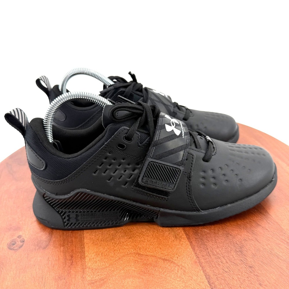 Under Armour Reign Lifter Training Shoes TPU Heel Lift Black Men 7 Women 8.5